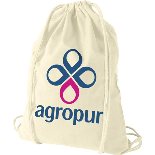 Oregon 100gsm Cotton Drawstring Backpack 5L - Natural